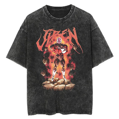 Jiren Dragon Ball Washed Vintage Oversize T-Shirt - Anime Streetwear