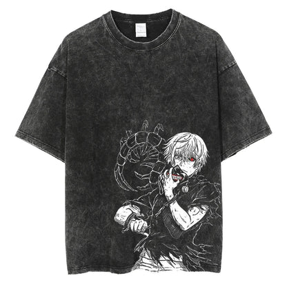Legacy Baki The Grappler - Anime Washed Streetwear T-Shirt Ver. Limited