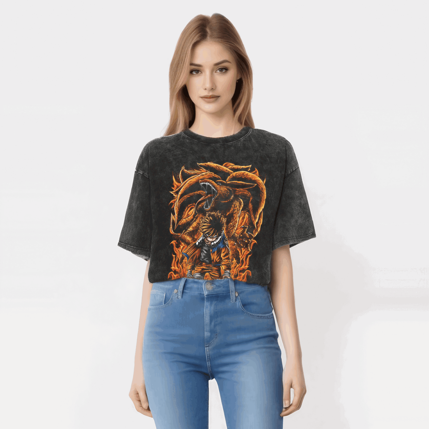 Naruto T-shirt - Anime Streetwear Harajuku - Washed Vintage Ver. Limited