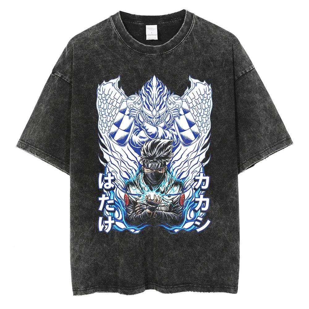 Naruto T-shirt - Anime Streetwear Washed Vintage