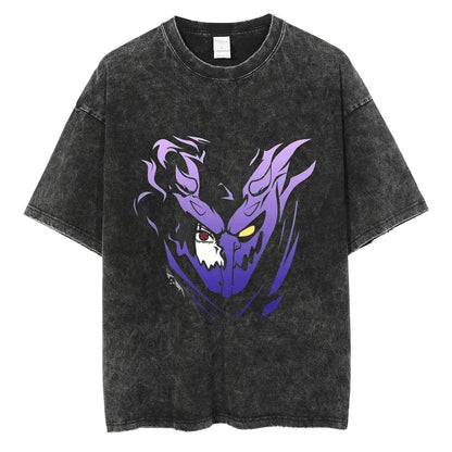 Naruto T-shirt - Sasuke Uchiha Anime Streetwear Harajuku - Washed Vintage