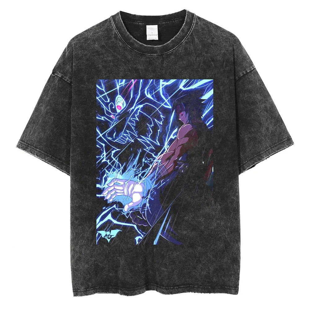Naruto Tee Anime Streetwear Harajuku - Washed Vintage
