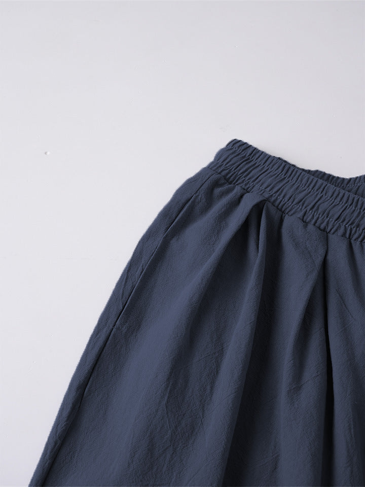 Men’s Japanese-Inspired Cotton-Linen Fisherman Pants