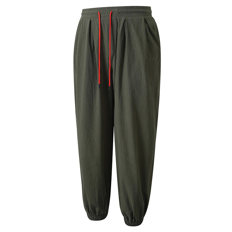 Men’s Japanese-Inspired Cotton-Linen Fisherman Pants