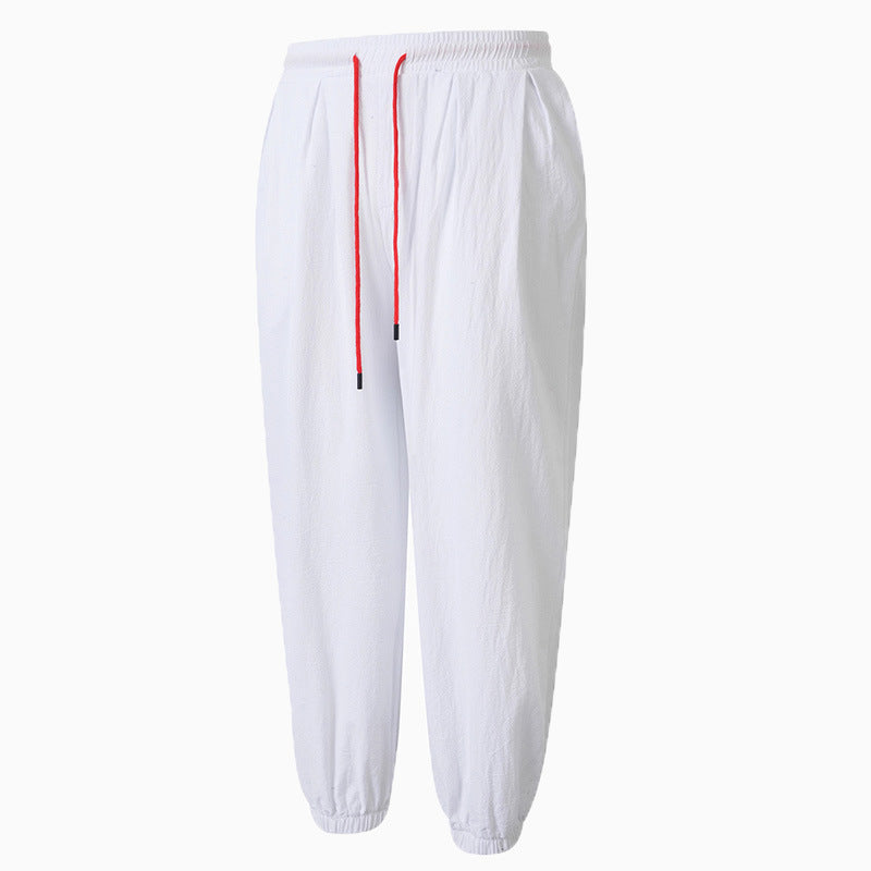 Men’s Japanese-Inspired Cotton-Linen Fisherman Pants