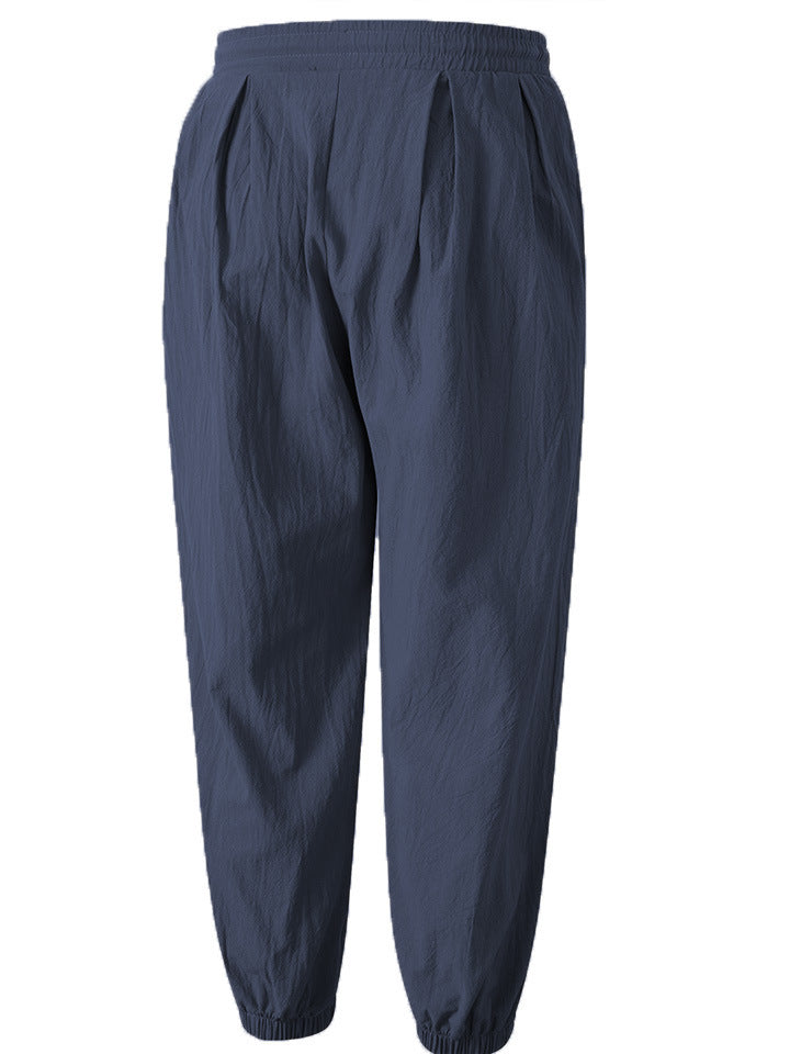 Men’s Japanese-Inspired Cotton-Linen Fisherman Pants