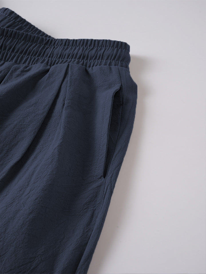 Men’s Japanese-Inspired Cotton-Linen Fisherman Pants