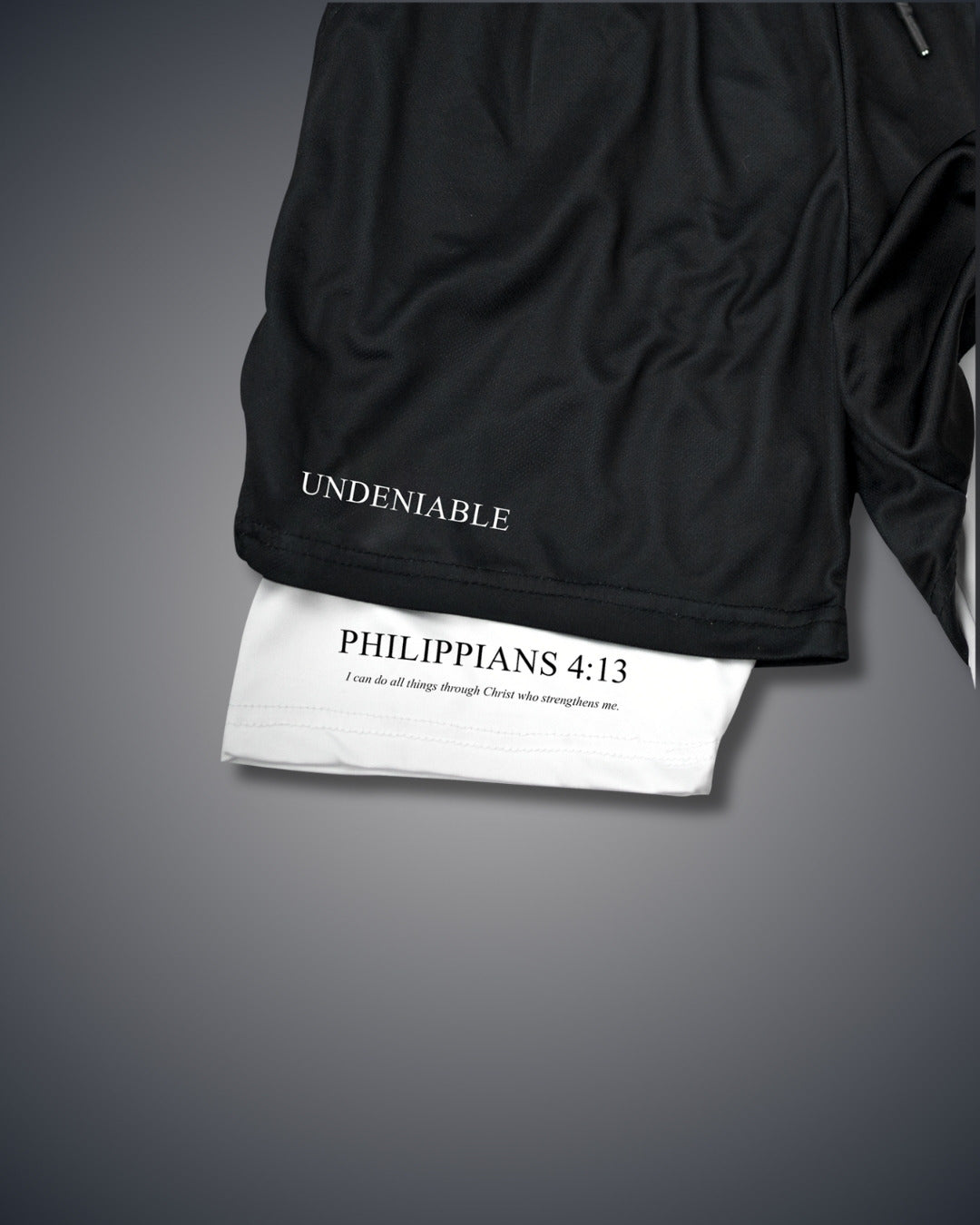 Philippians 4:13 Warrior Performance Shorts