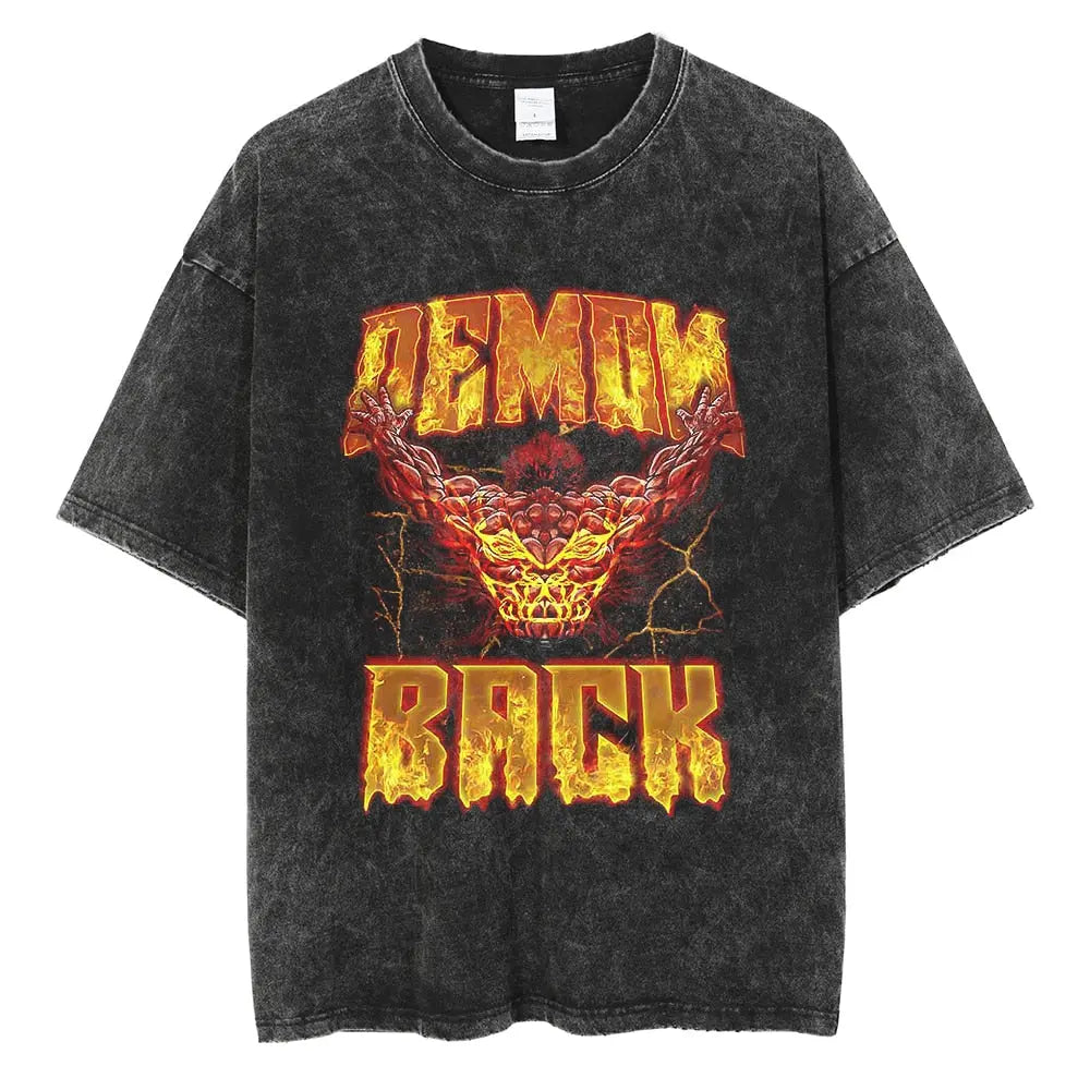 Baki-"Demon" Vintage Oversized T Shirt
