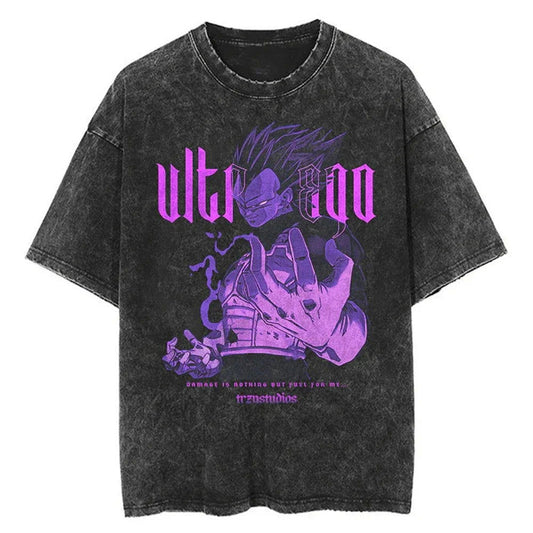 Ultra Ego Dragon Ball Washed Vintage Oversize T-Shirt - Anime Streetwear