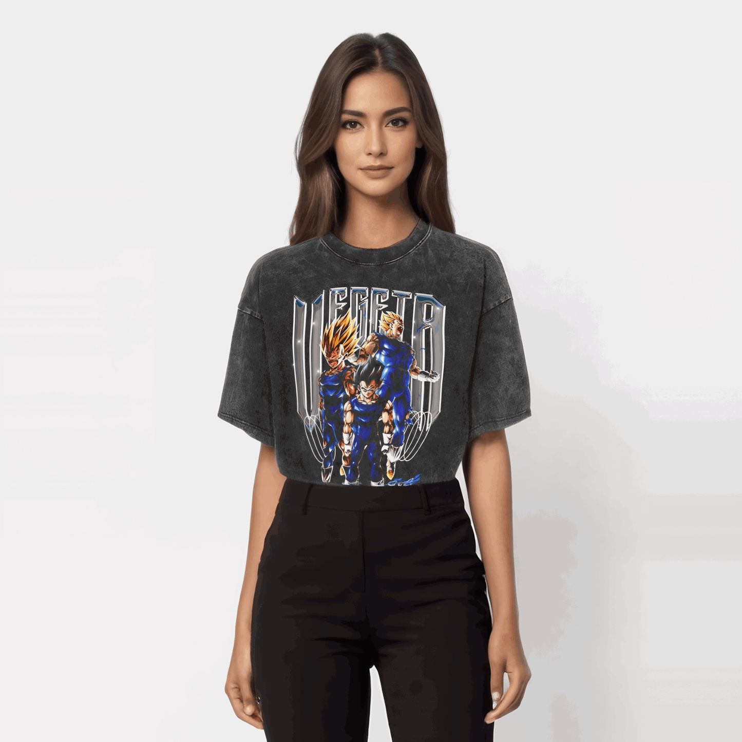 Vegeta Legacy Dragon Ball Washed Vintage Oversize T-Shirt - Anime Streetwear