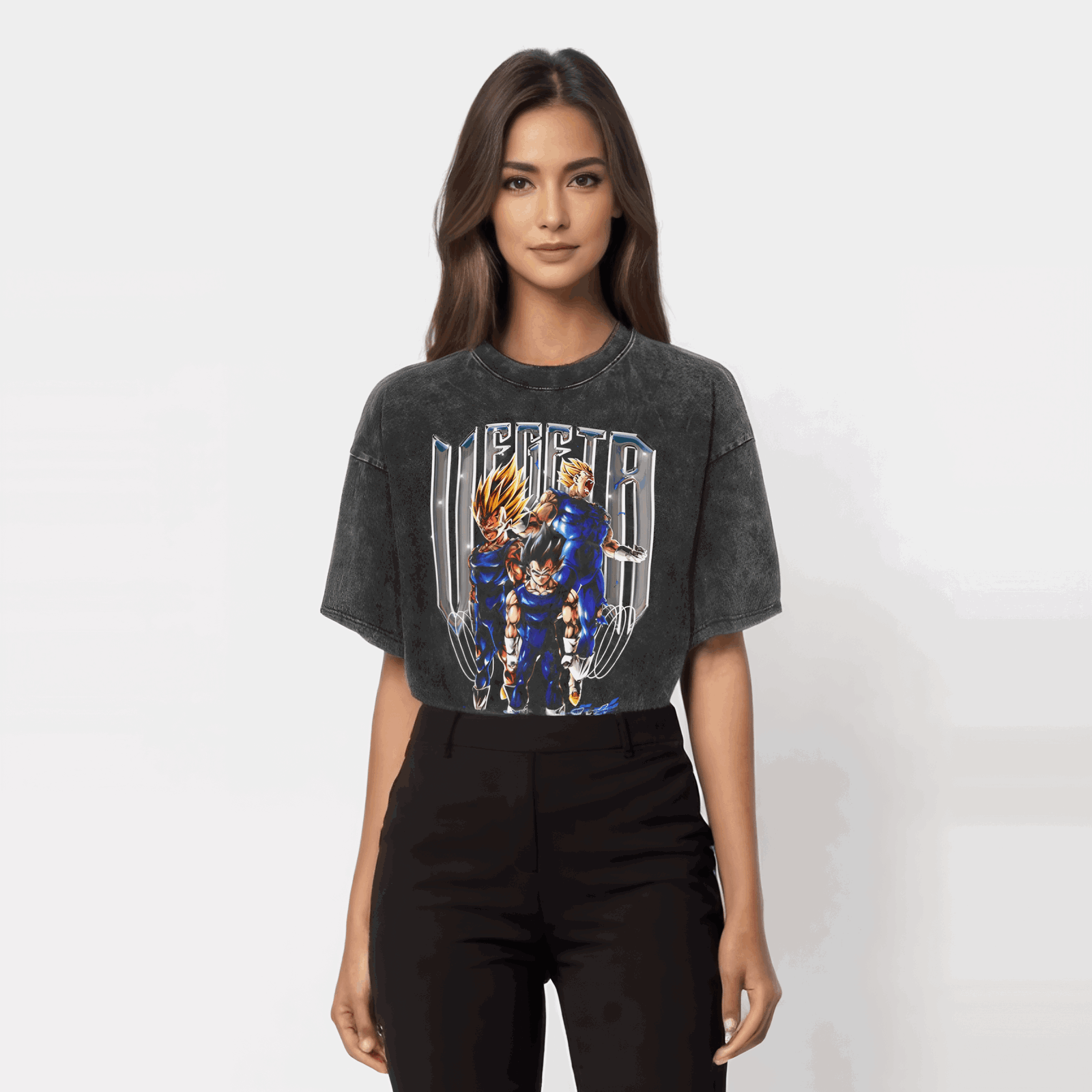 Vegeta Legacy Dragon Ball Washed Vintage Oversize T-Shirt - Anime Streetwear