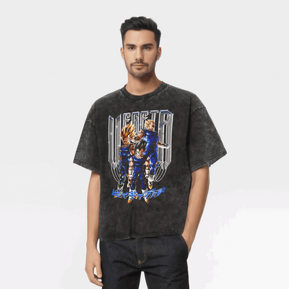 Vegeta Legacy Dragon Ball Washed Vintage Oversize T-Shirt - Anime Streetwear