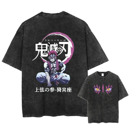 Anime Demon Slayer - Kimetsu no Yaiba Washed Tee - Cotton Vintage