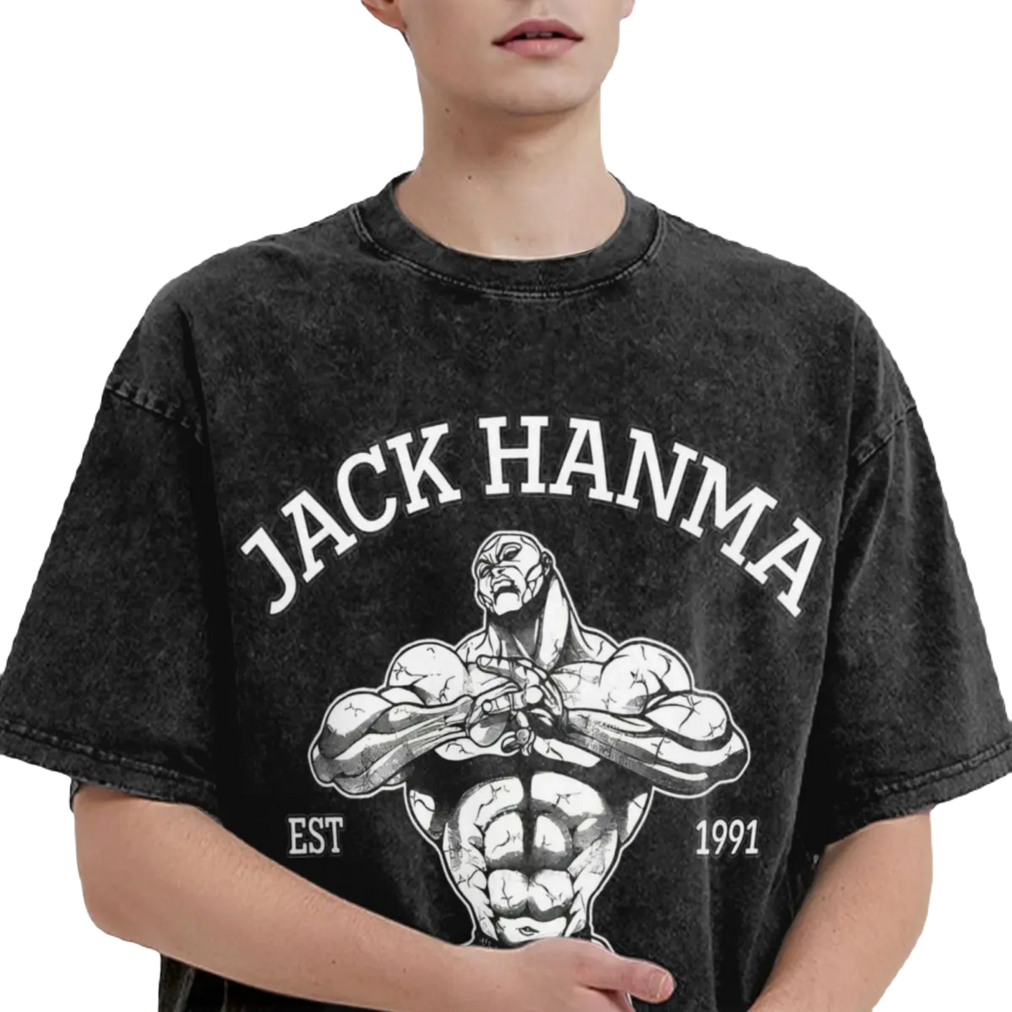 Anime Washed Vintage Tee - Jack Hanma