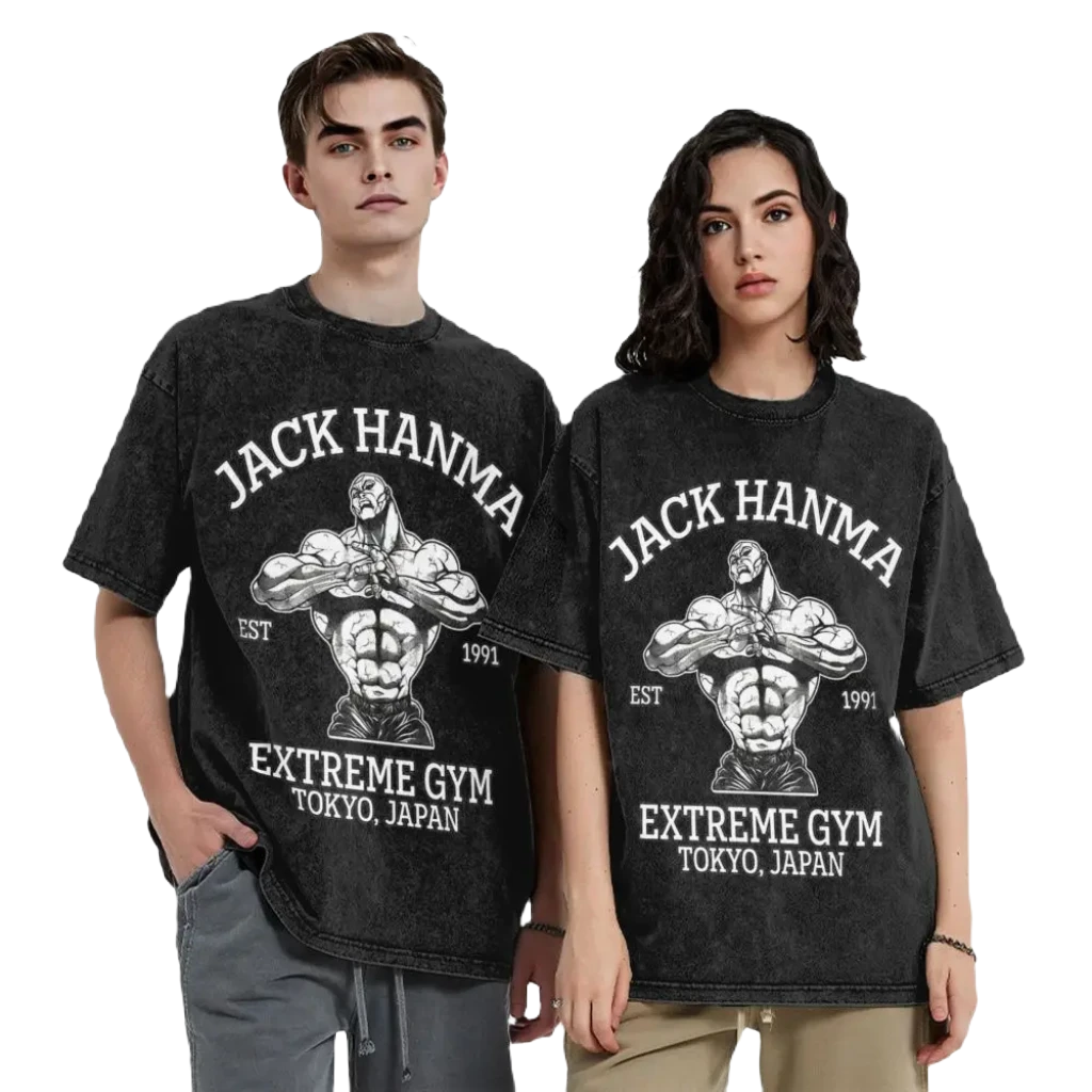 Anime Washed Vintage Tee - Jack Hanma