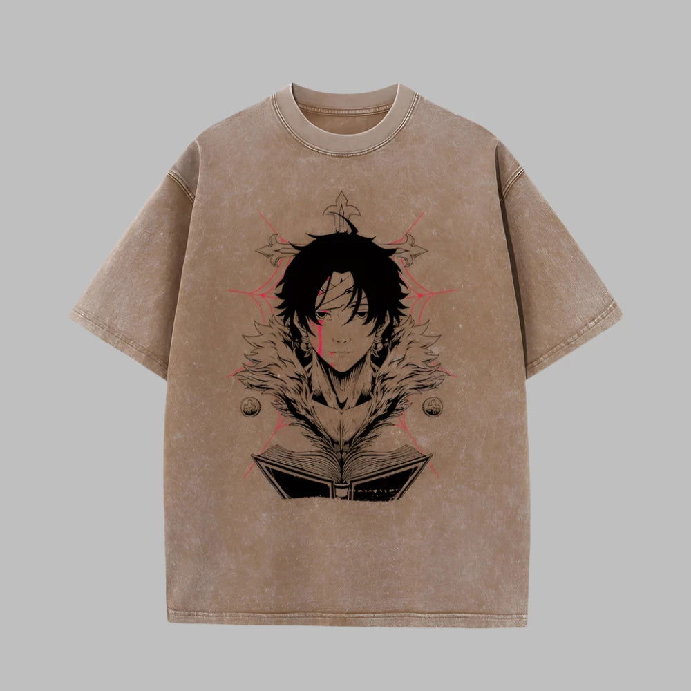 Xhunter Chrollo T-Shirt - Anime Washed Vintage