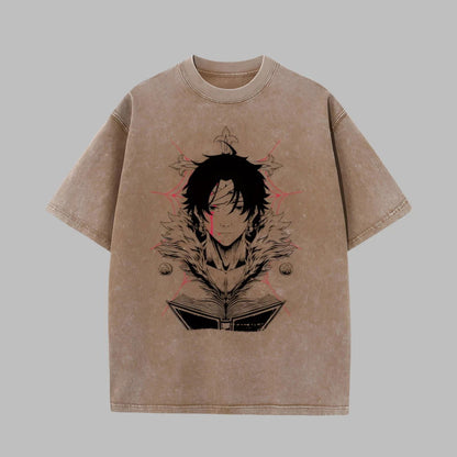 Xhunter Chrollo T-Shirt - Anime Washed Vintage