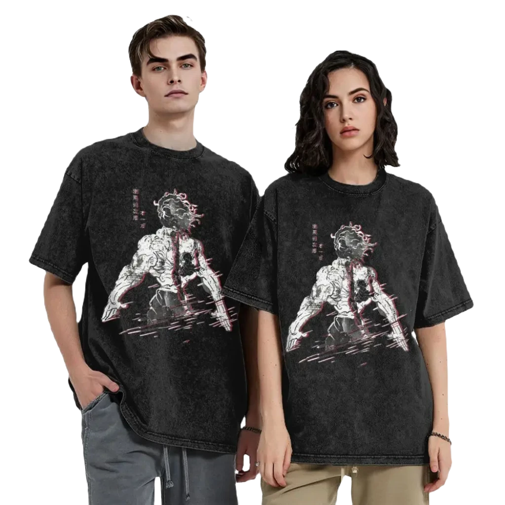 Yujiro Hanma - Anime Washed Streetwear T-Shirt - Legacy Baki The Grappler