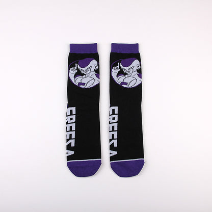 Unisex Anime Mid-tube Cotton Socks Cartoon Trendy Personality Cotton Socks