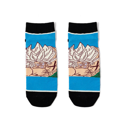 Unisex Anime Mid-tube Cotton Socks Cartoon Short Tube Trendy Personality Cotton Socks