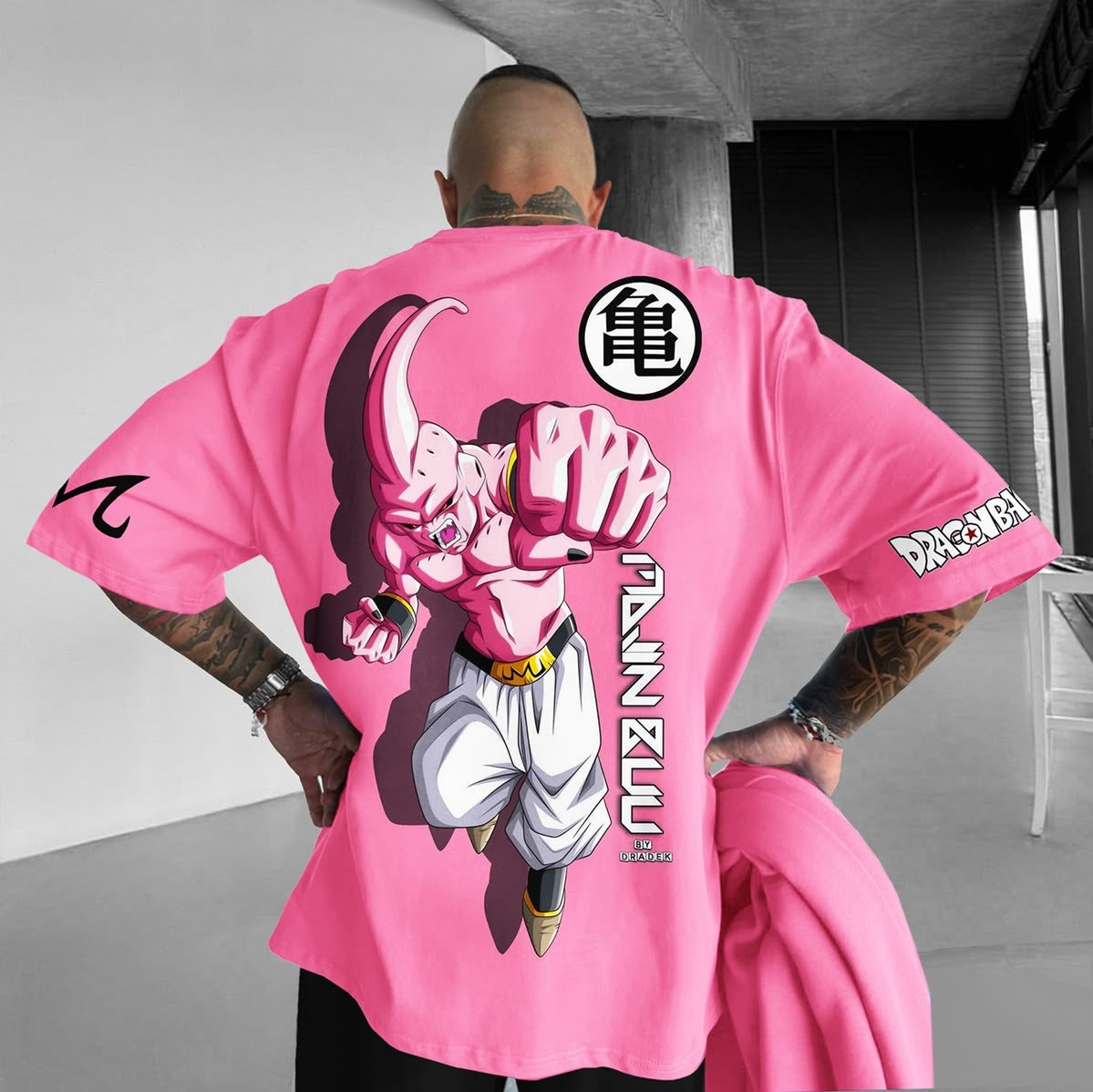 Oversized T-Shirt Oversized Premium Super Majin Boo Pink 02