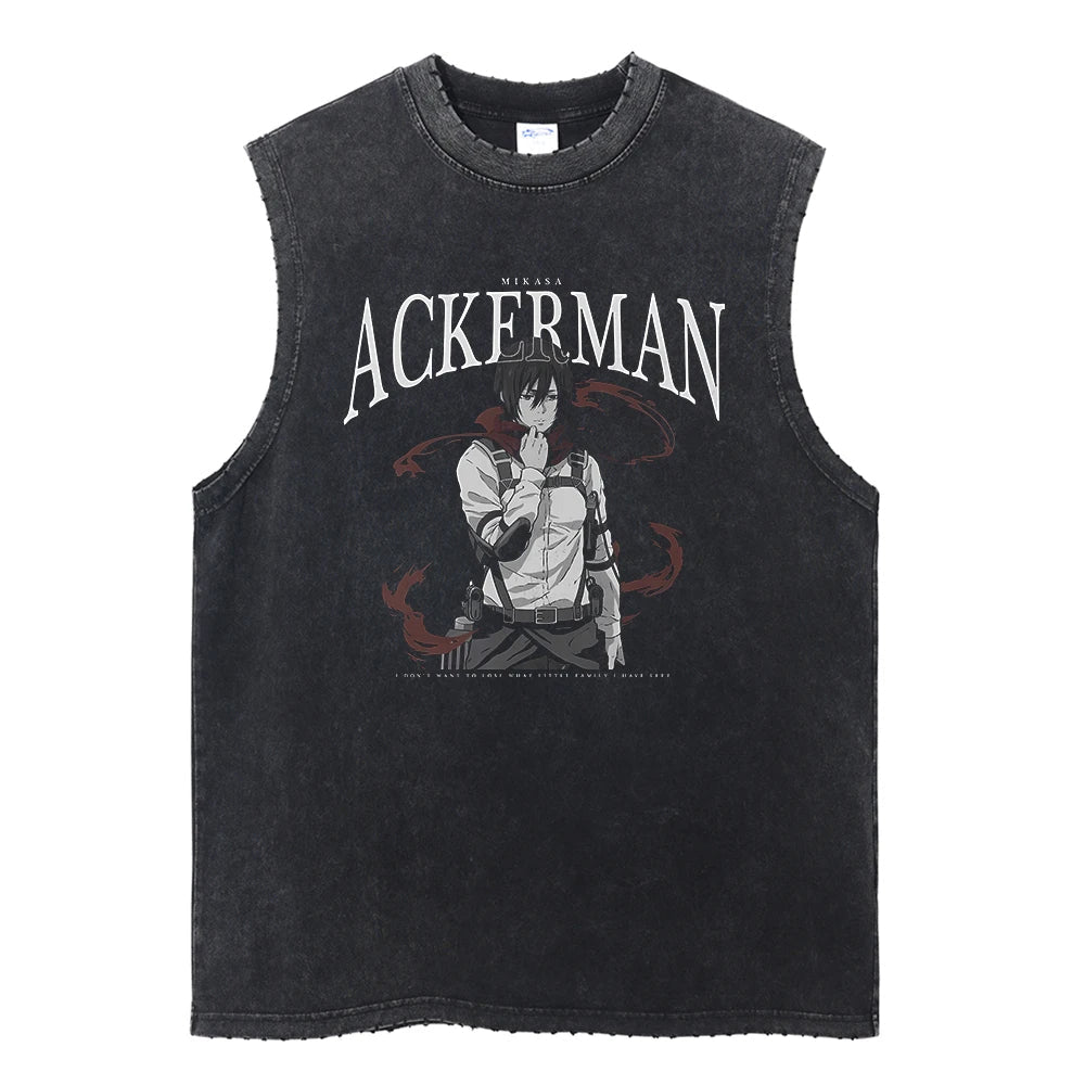 Mikasa Ackerman Vintage Tank Top V1