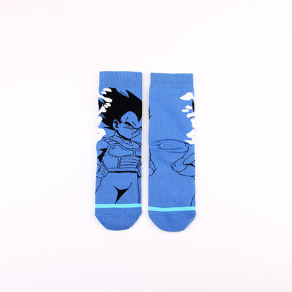 Unisex Anime Mid-tube Cotton Socks Cartoon Trendy Personality Cotton Socks