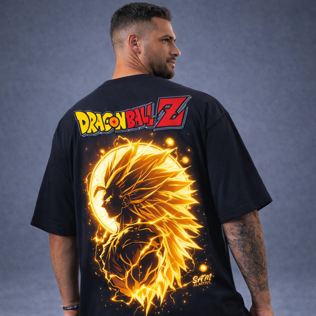 Oversized T-Shirt Oversized Streetwear Goku Super Sayajin 3 Black