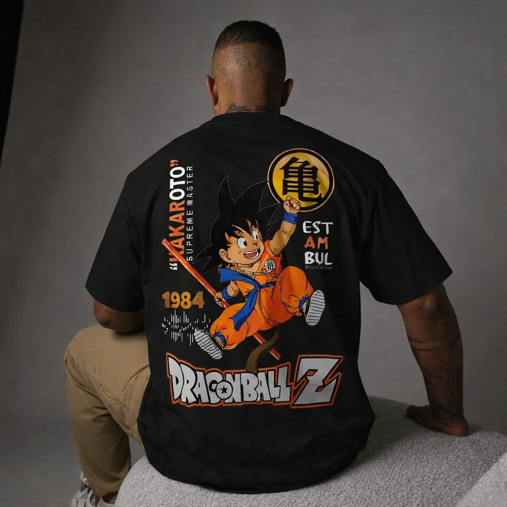 Oversized T-Shirt Oversized Streetwear Dragon Ball Z Estampada White