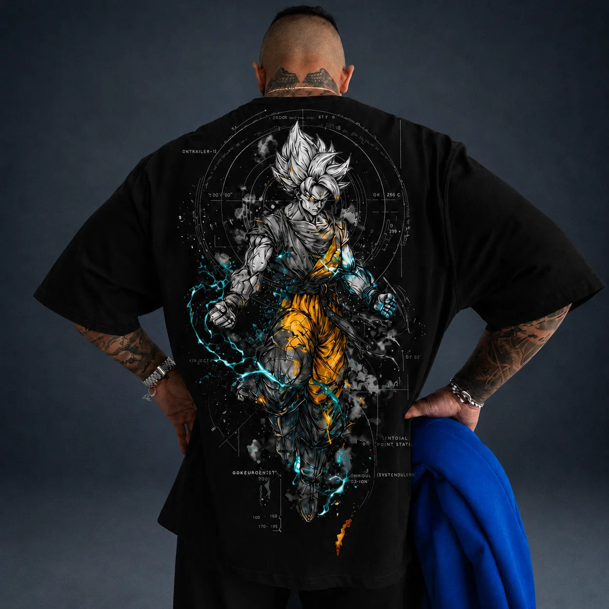Oversized T-Shirt Oversized Streetwear Goku DBZ Premium 02 White