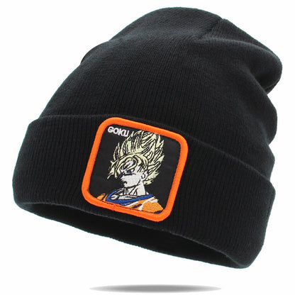 Unisex Cartoon Warm Label Wool Hat