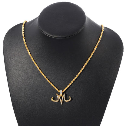 Unisex Anime-related Letter M Necklace