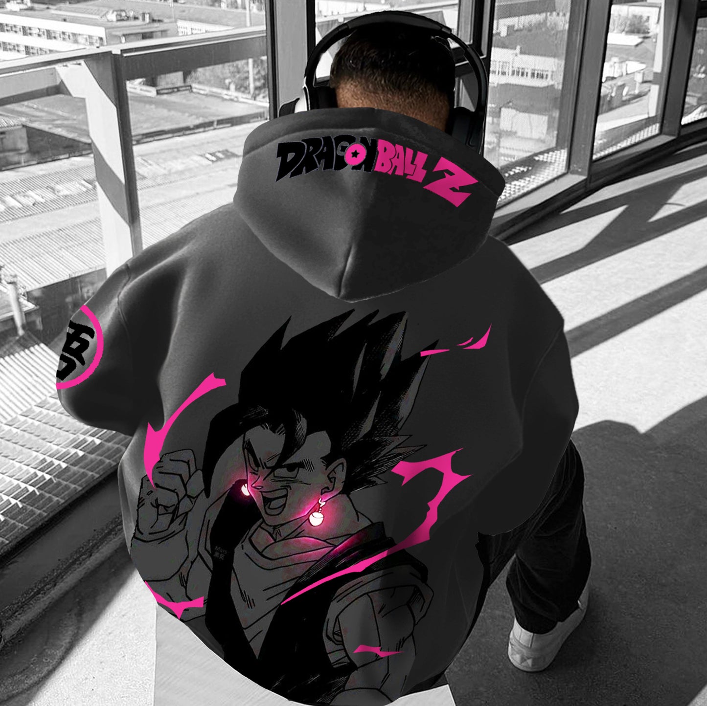Unisex Anime Casual Print Oversized Hoodie