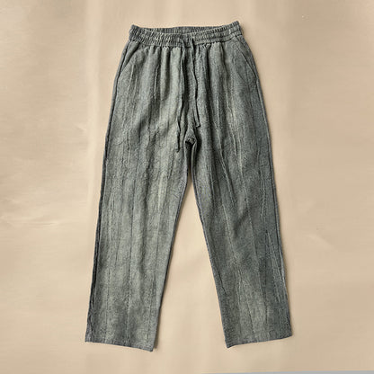 Men's Vintage Elastic Waist Pocket Casual Pants