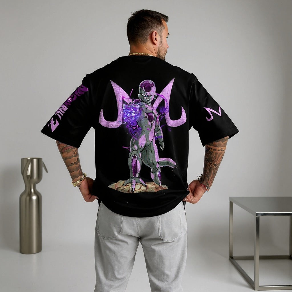Oversized T-Shirt Oversized Streetwear Freeza Dragon Ball Z Black