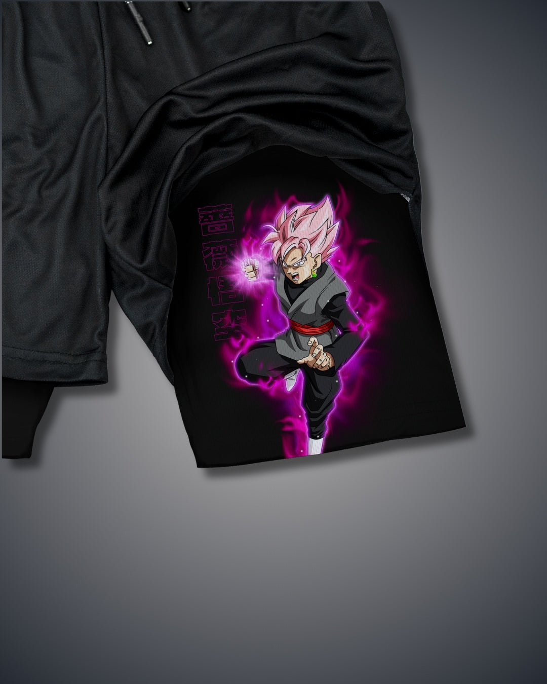 Dragon Ball Rose Goku Black Performance Shorts