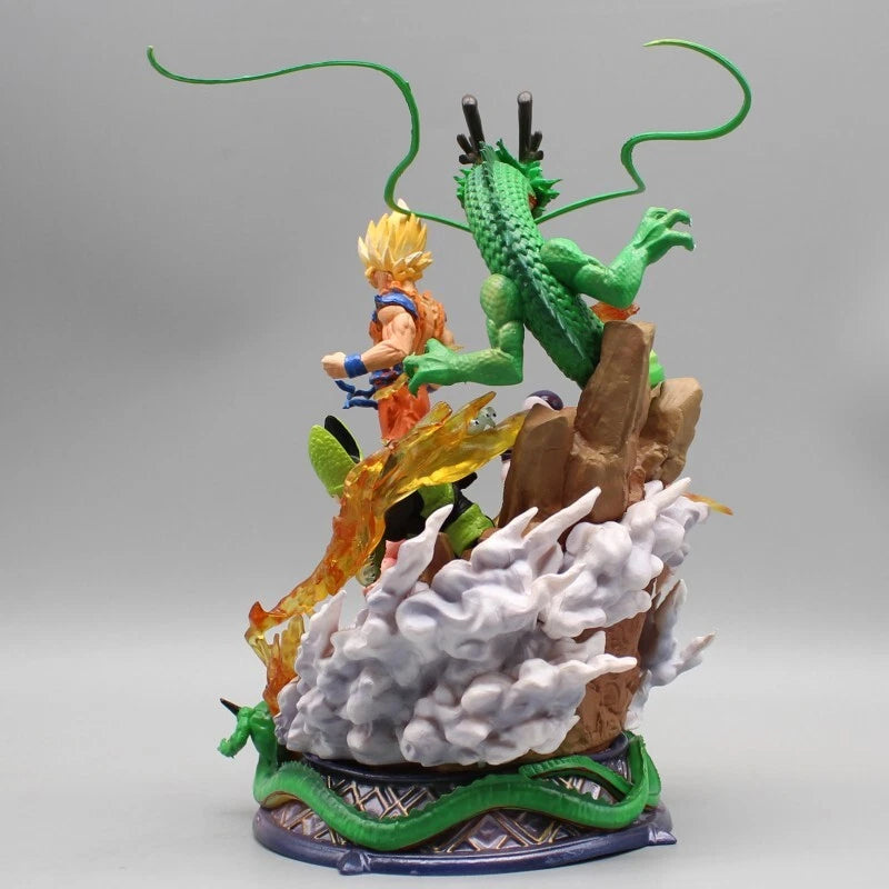 DBZ Goku vs Frieza/Cell/Buu with Shenron Statue