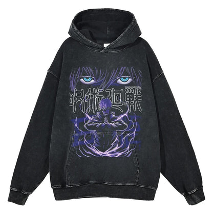 Gojo Satoru Vintage Hoodie V7