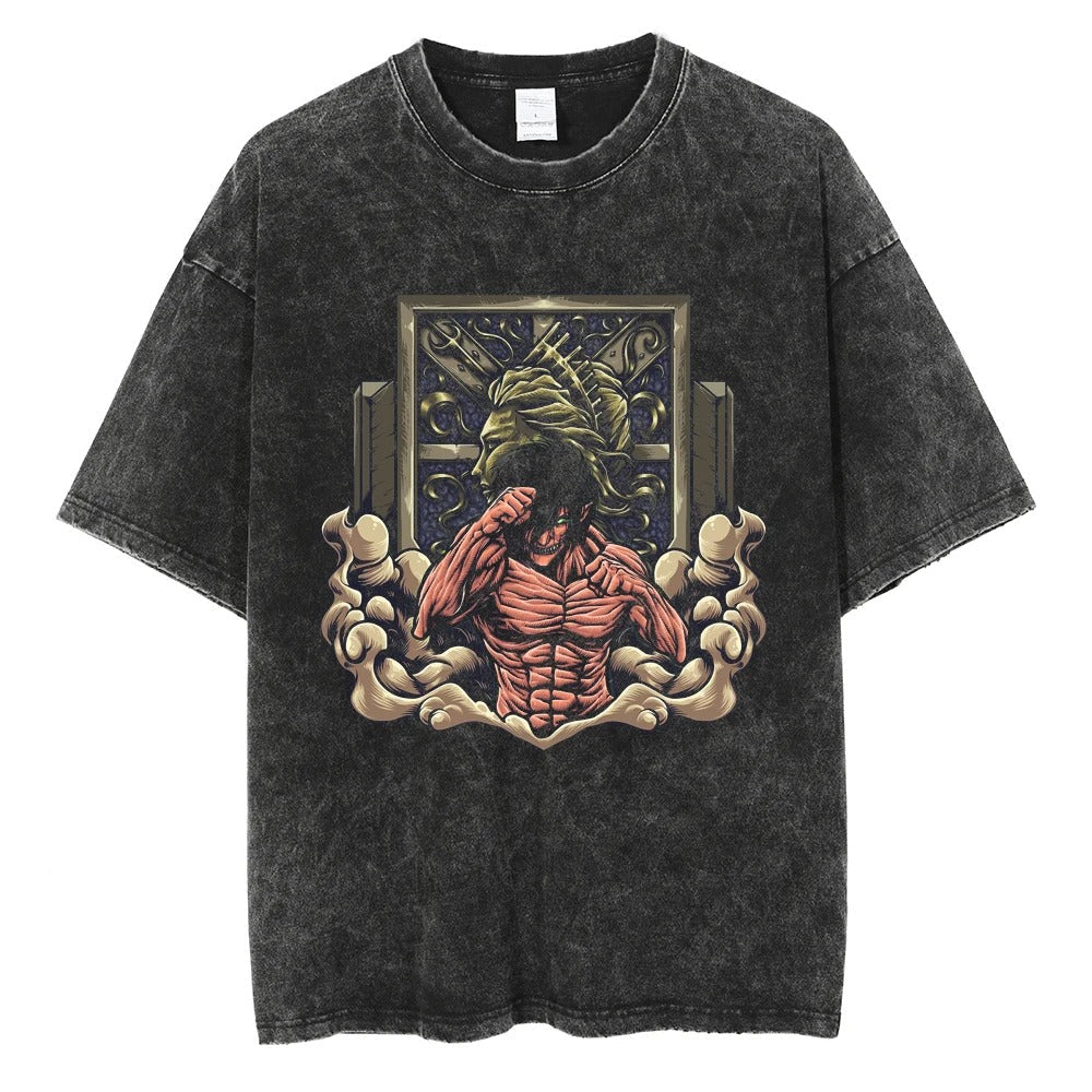 Attack Titan X Wall Sina Vintage T-shirt