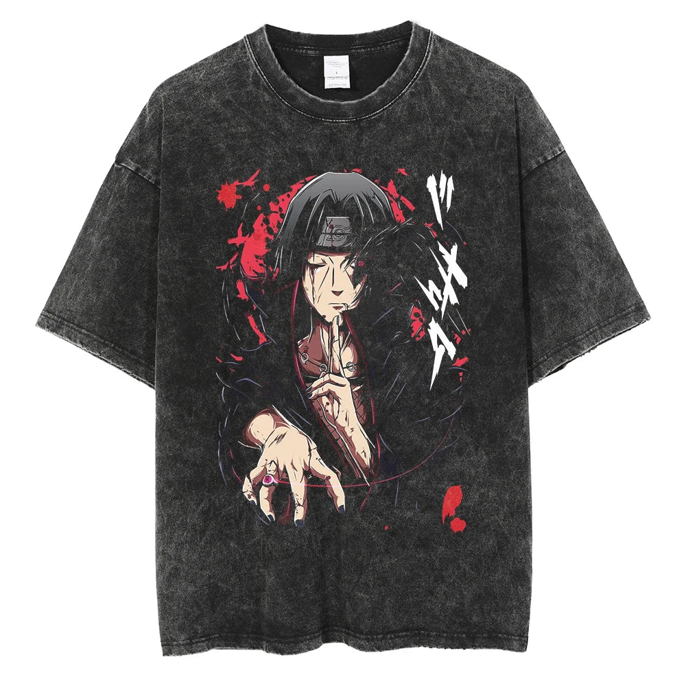 Itachi Uchiha "Crow Master" Vintage T-shirt