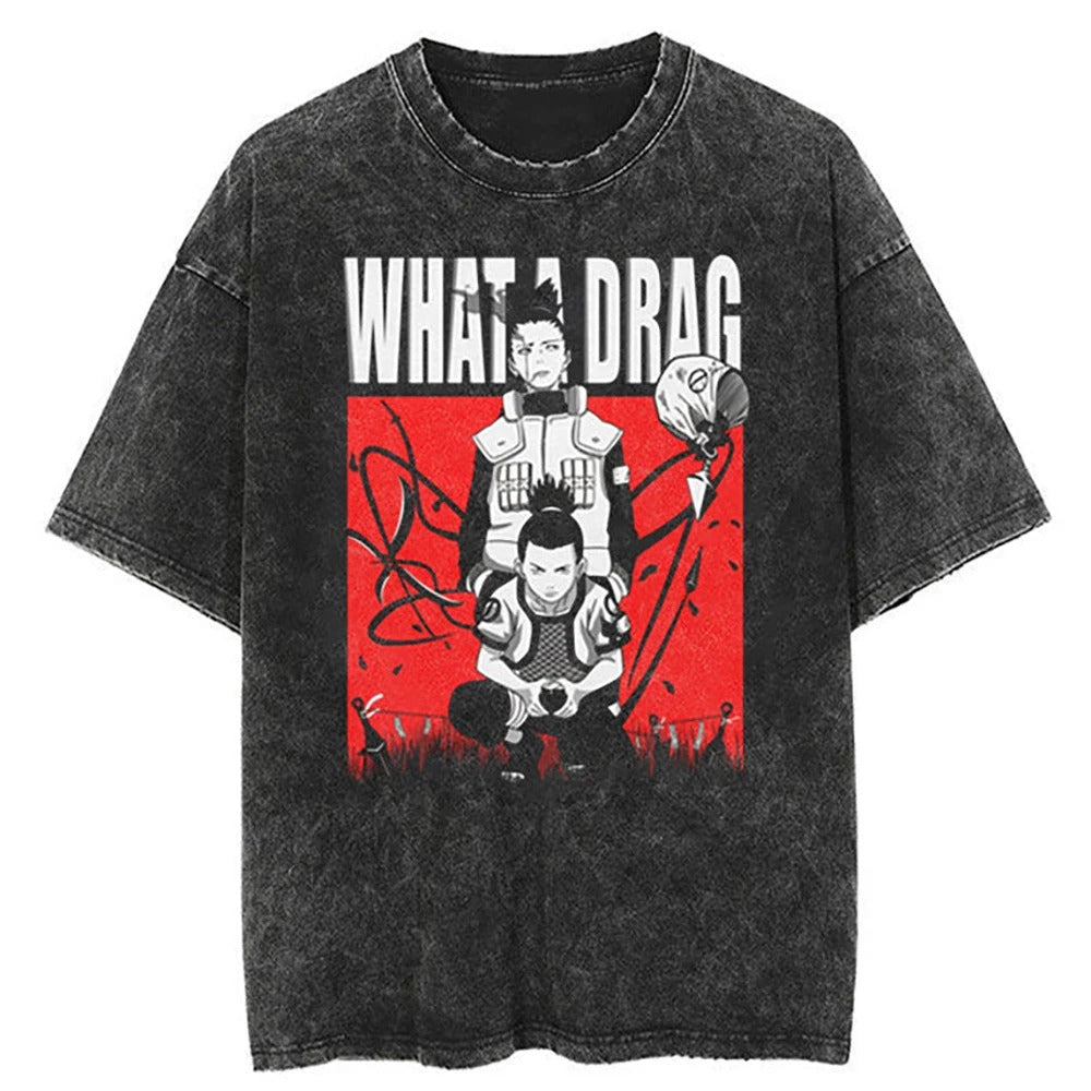 Shikamaru "WHAT A DRAG" Vintage T-shirt